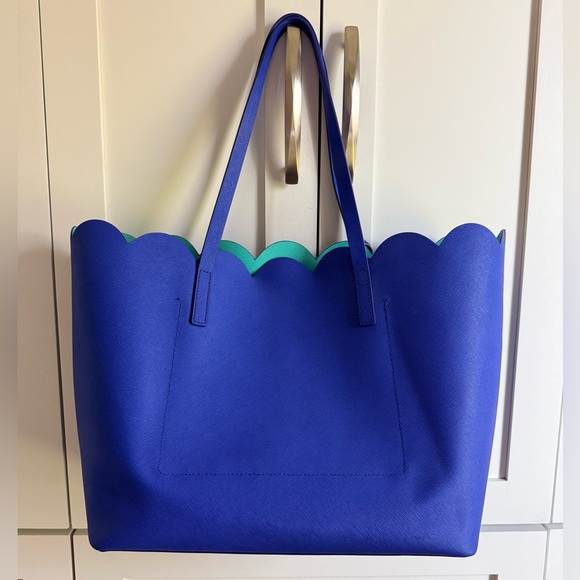 Kate Spade Large Blue Scalloped Tote - Picture 2 of 4